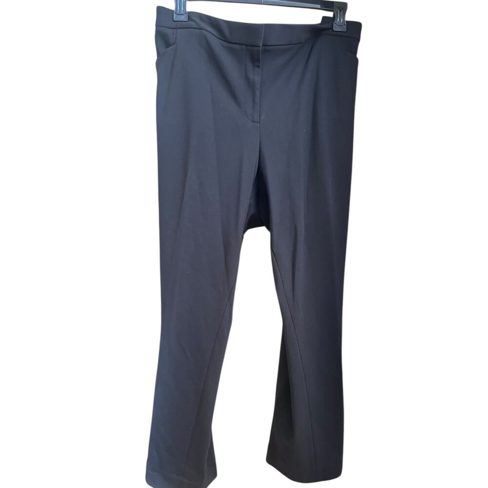 Calvin Klein Flat Front Ponte Ankle Dress Pants | Plus 24W, Black NEW! - Picture 2 of 16